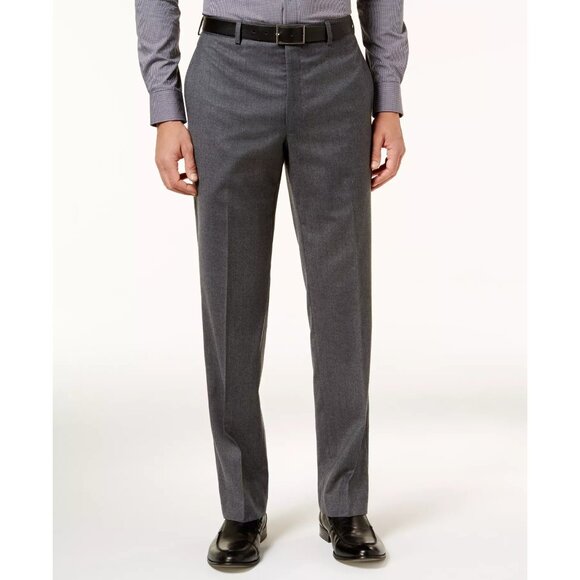 Lauren Ralph Lauren Mens Classic Fit Flannel Dress Pants Grey Size 30x30 NWT